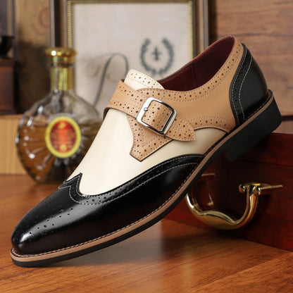 Bespoke Tri-Color Single Monk Shoes