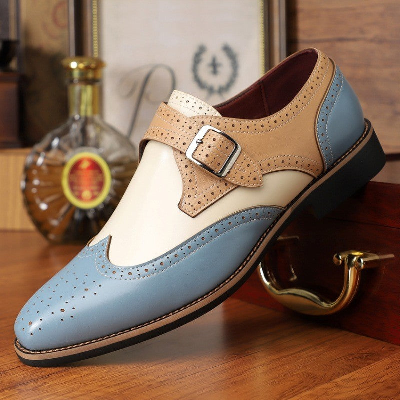 Bespoke Tri-Color Single Monk Shoes