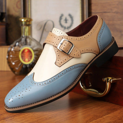 Bespoke Tri-Color Single Monk Shoes