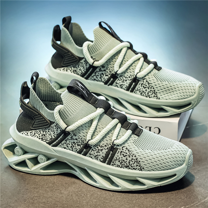 Cage-Sole Knit Sneakers