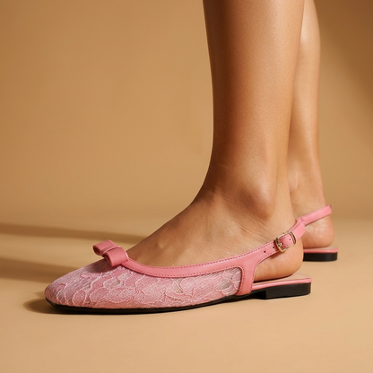 Marabelle Lace Slingback Flats