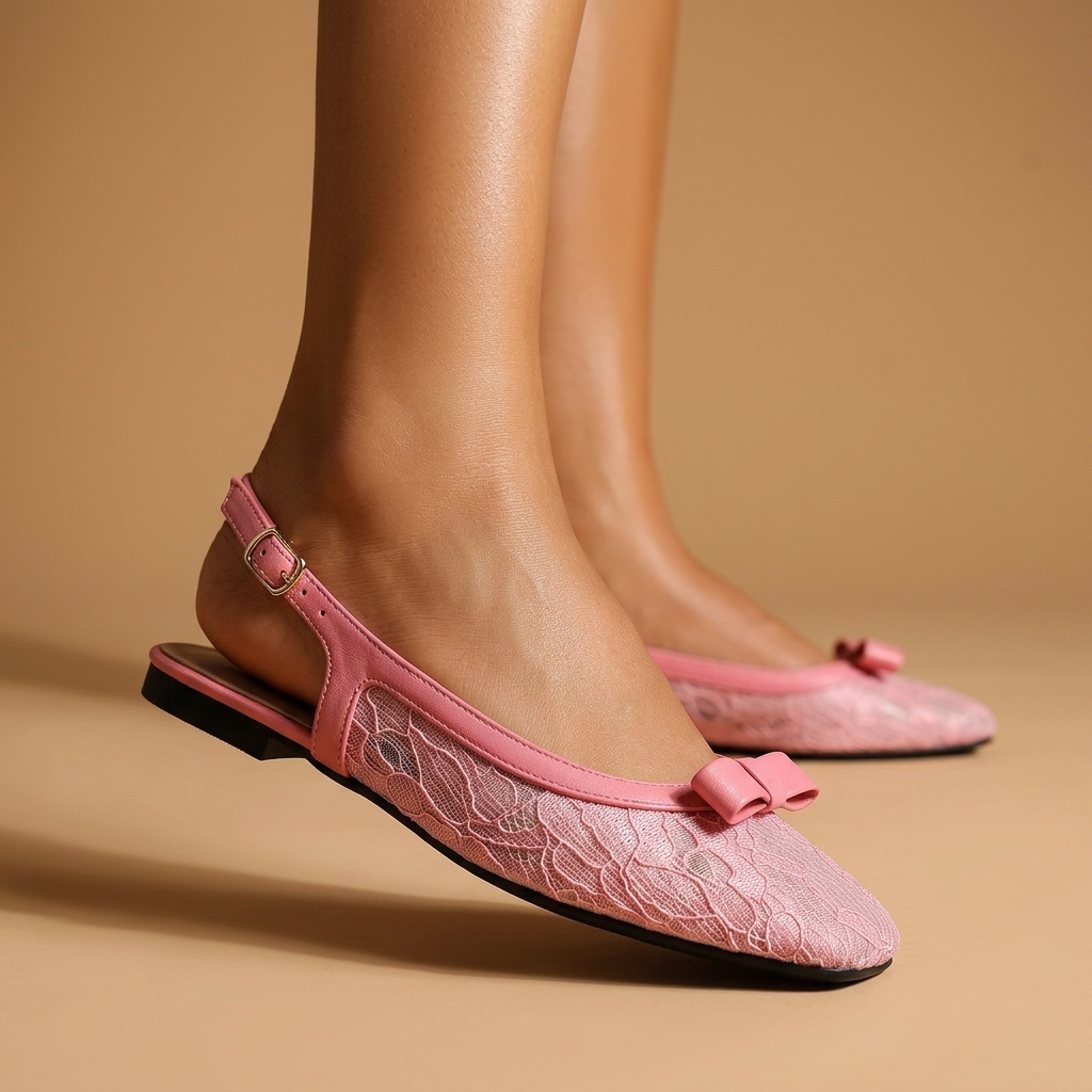 Marabelle Lace Slingback Flats