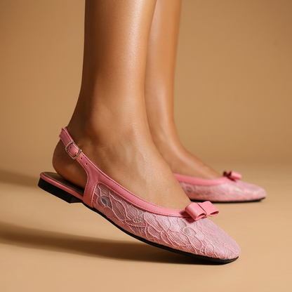 Marabelle Lace Slingback Flats
