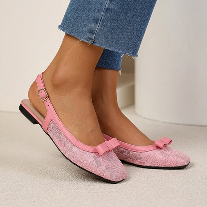 Marabelle Lace Slingback Flats