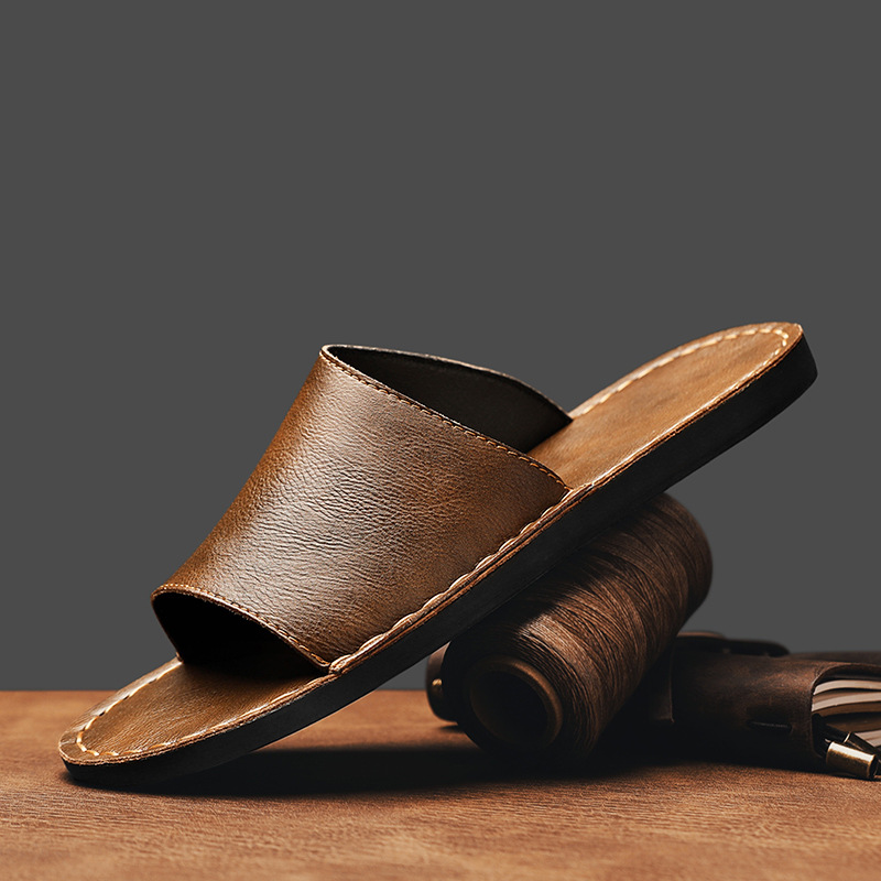Toscana Single-Strap Genuine Leather Slide