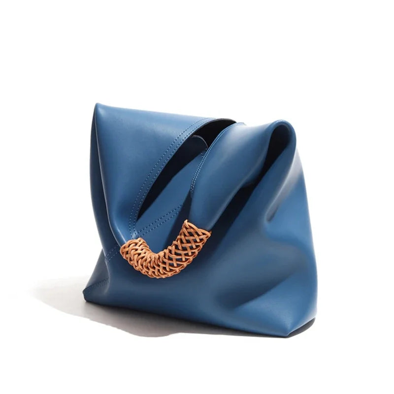 Amber Braided-Handle Slouch Tote