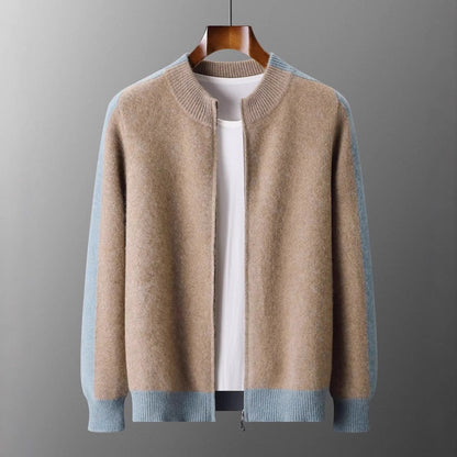 Wynter Striped-Sleeve Cashmere Jacket