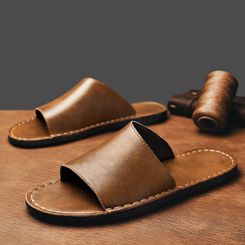 Toscana Single-Strap Genuine Leather Slide