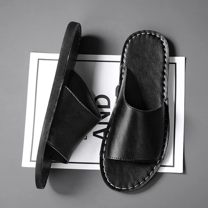 Toscana Single-Strap Genuine Leather Slide