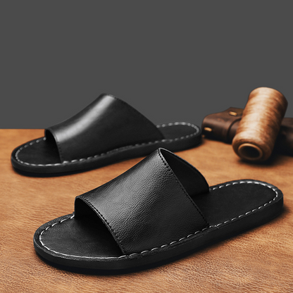 Toscana Single-Strap Genuine Leather Slide