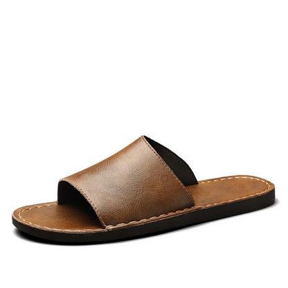 Toscana Single-Strap Genuine Leather Slide