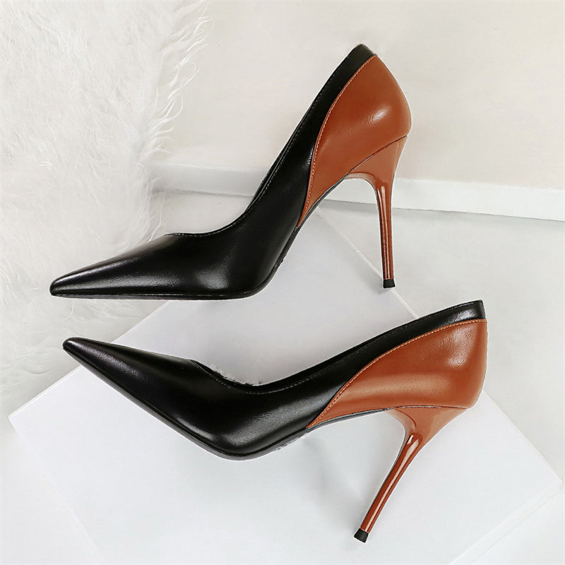 Boardroom Stiletto – Two-Tone Statement Heels