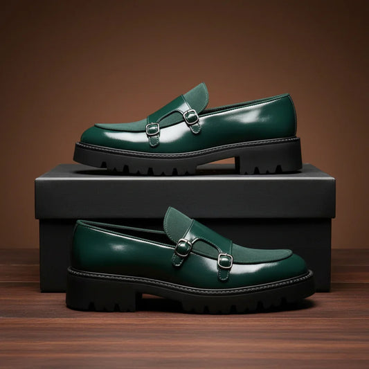 Vantaggio Double-Buckle Monk Loafer