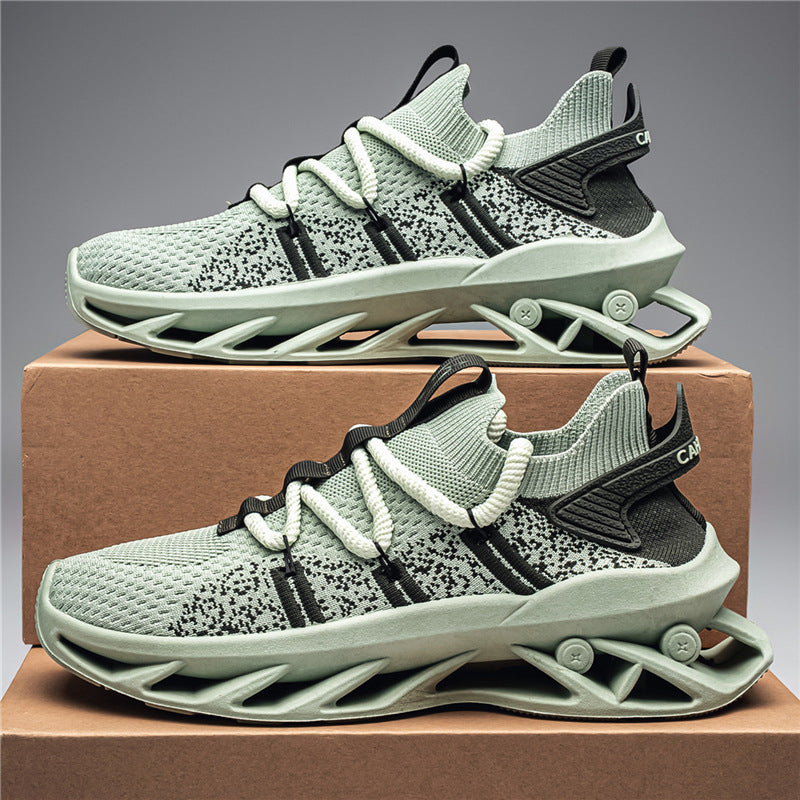 Cage-Sole Knit Sneakers