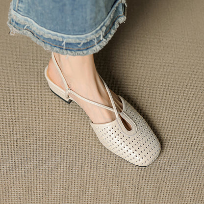 Cecilia Italian Leather Slingbacks
