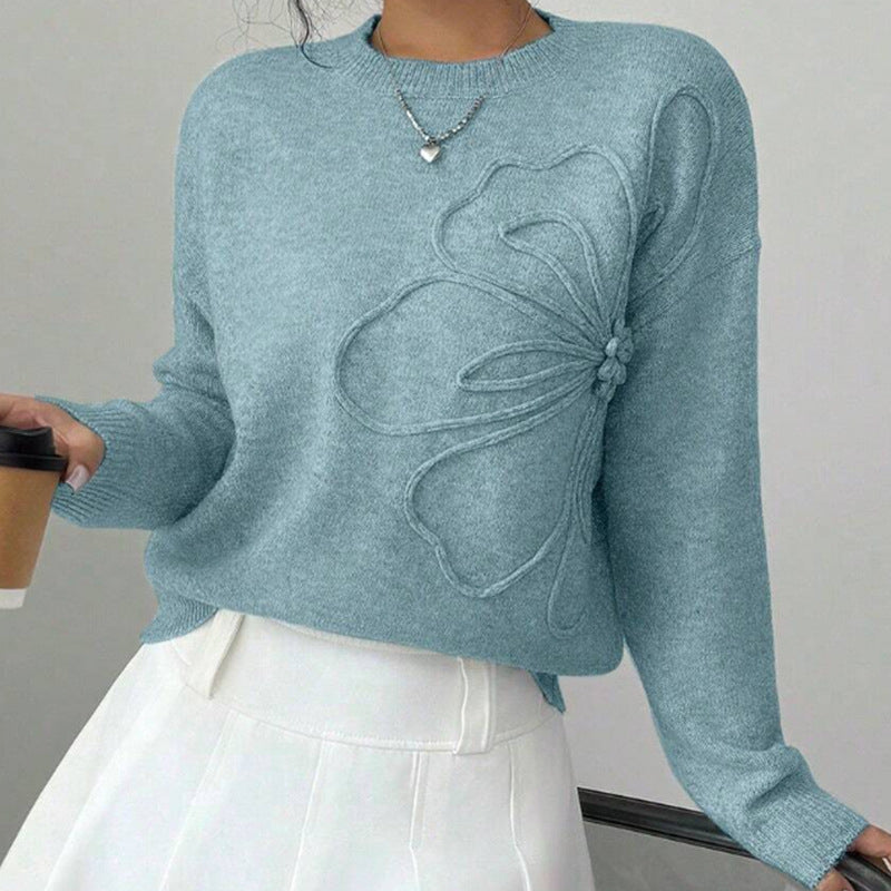 Tonal Flower Sweater