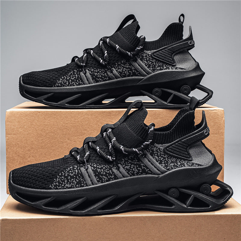 Cage-Sole Knit Sneakers