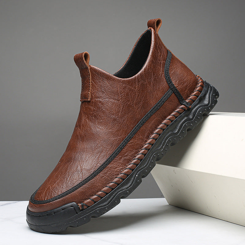 Handcrafted Leather Slip-On Boots