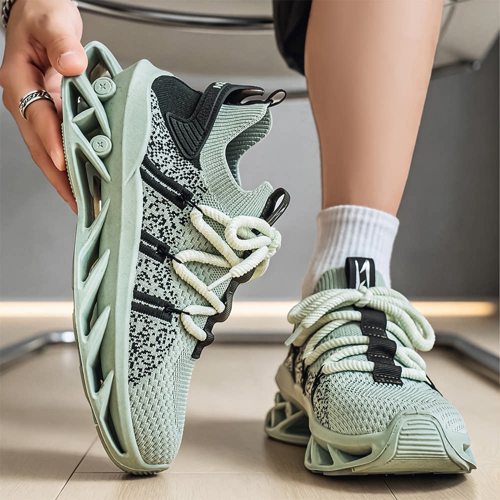 Cage-Sole Knit Sneakers