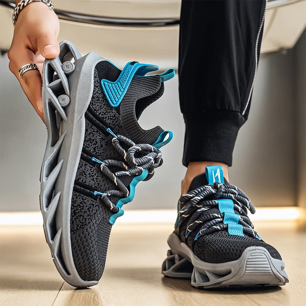 Cage-Sole Knit Sneakers