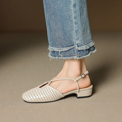 Cecilia Italian Leather Slingbacks