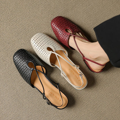Cecilia Italian Leather Slingbacks