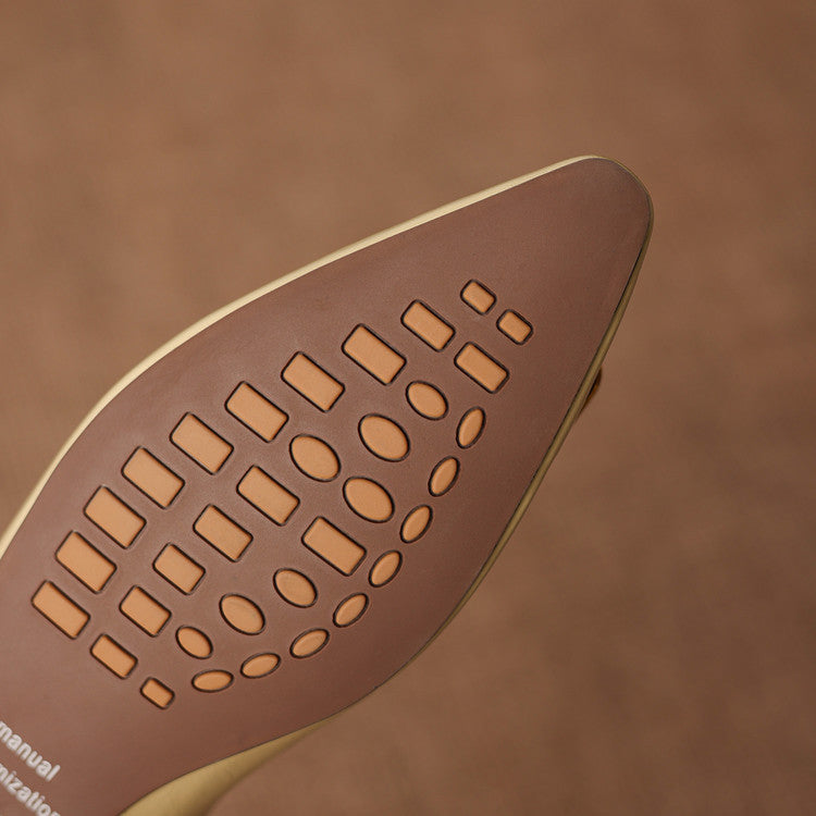Nero Crinkle Brushed-Gold Vamp Flat