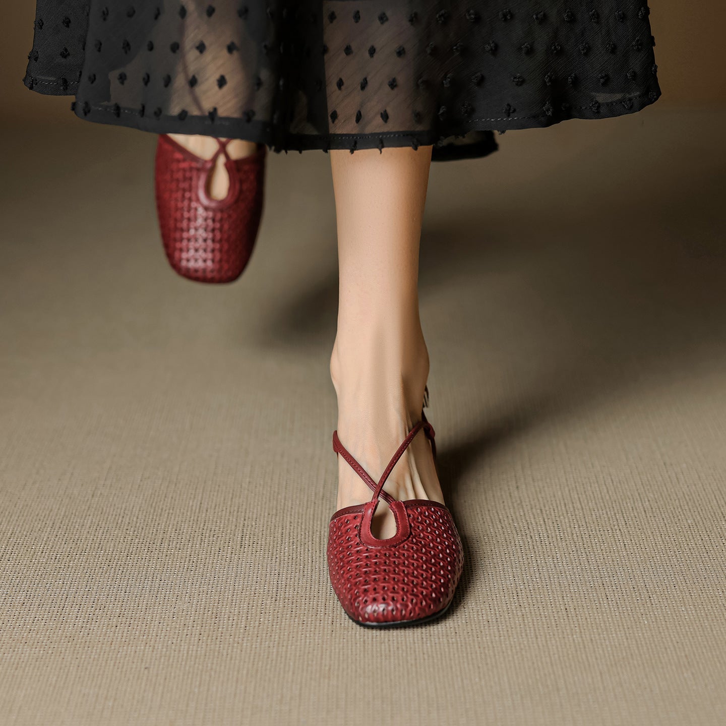 Cecilia Italian Leather Slingbacks
