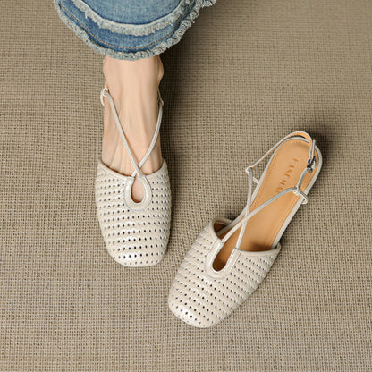 Cecilia Italian Leather Slingbacks