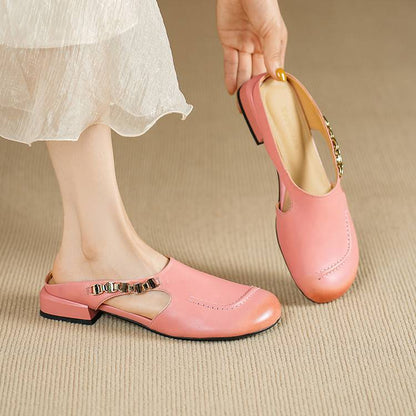 Sorbet Gold-Link Block Slingback