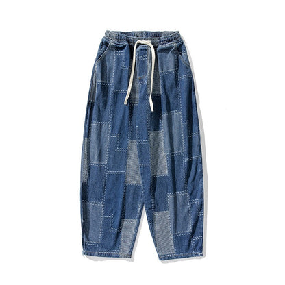 Caldecott Tonal Patchwork Slouch Denim
