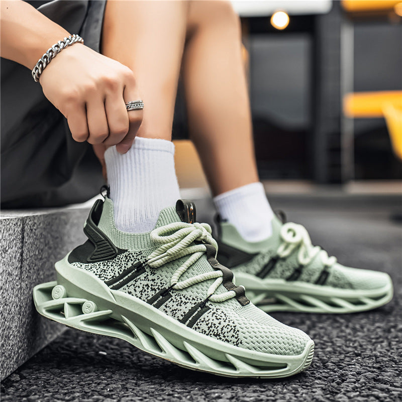 Cage-Sole Knit Sneakers