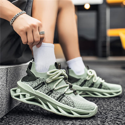 Cage-Sole Knit Sneakers