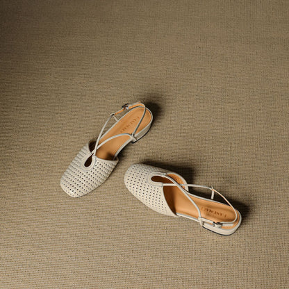 Cecilia Italian Leather Slingbacks