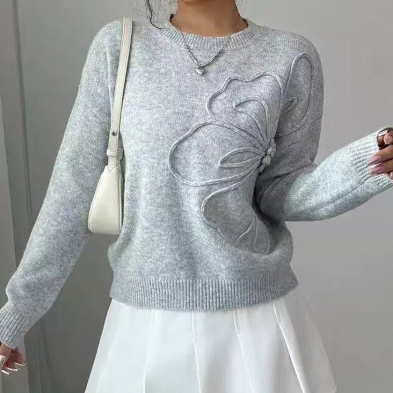 Tonal Flower Sweater