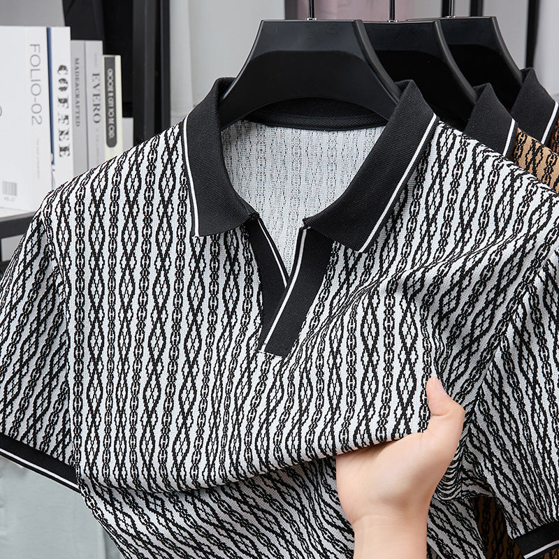 Crestwell Chainlink Jacquard Polo