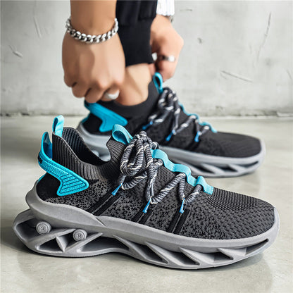 Cage-Sole Knit Sneakers