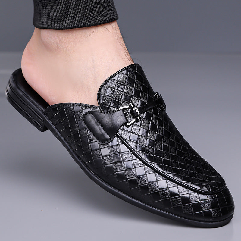 Marchetti Woven Backless Loafers