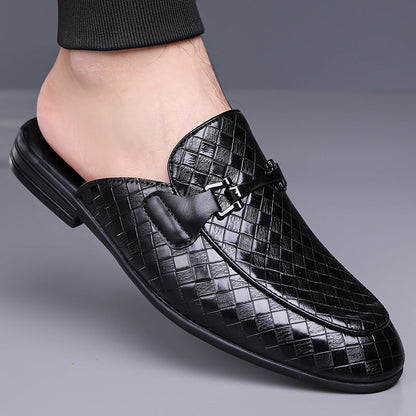 Marchetti Woven Backless Loafers