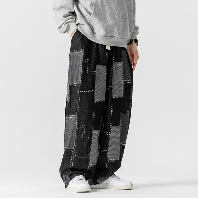 Caldecott Tonal Patchwork Slouch Denim