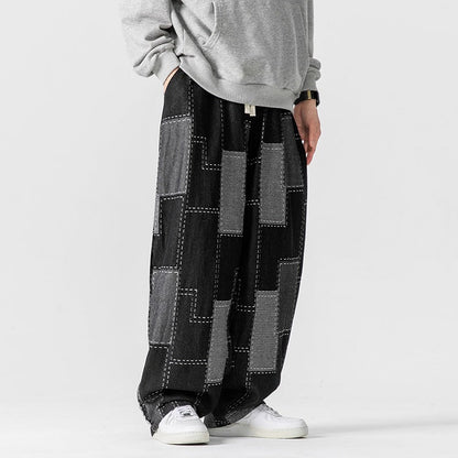 Caldecott Tonal Patchwork Slouch Denim