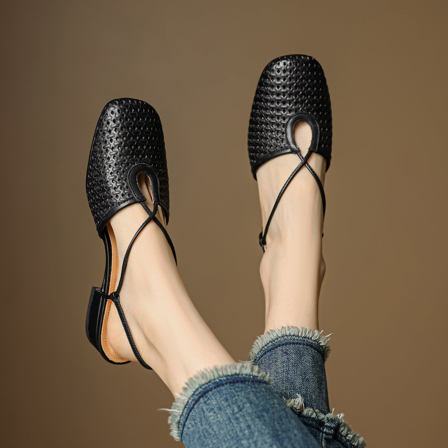 Cecilia Italian Leather Slingbacks