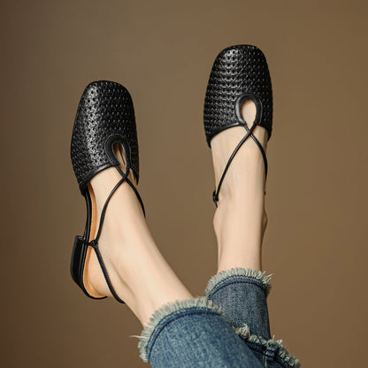 Cecilia Italian Leather Slingbacks