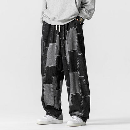 Caldecott Tonal Patchwork Slouch Denim
