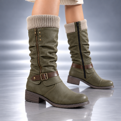 Marchetta Knit-Cuff Boot