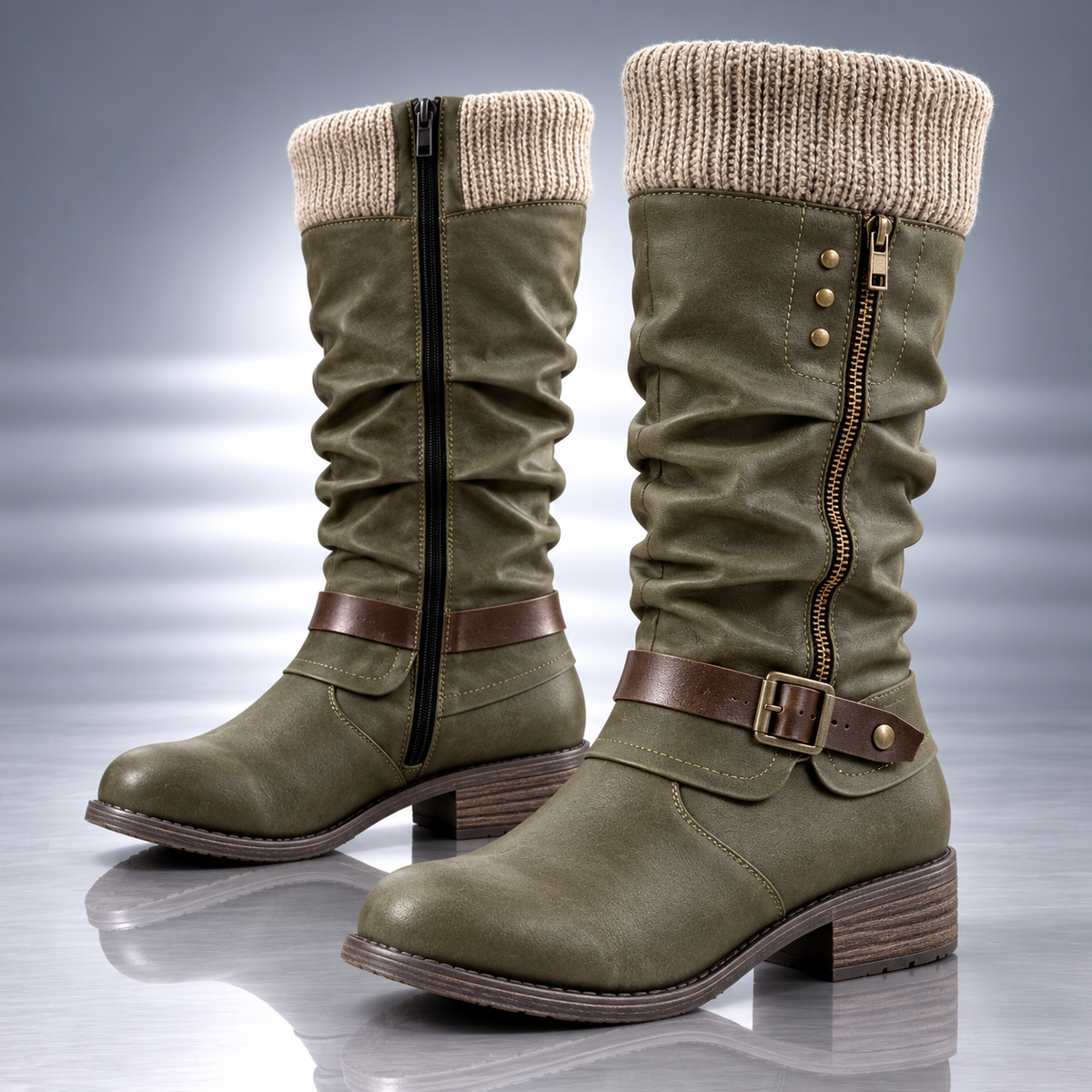 Marchetta Knit-Cuff Boot