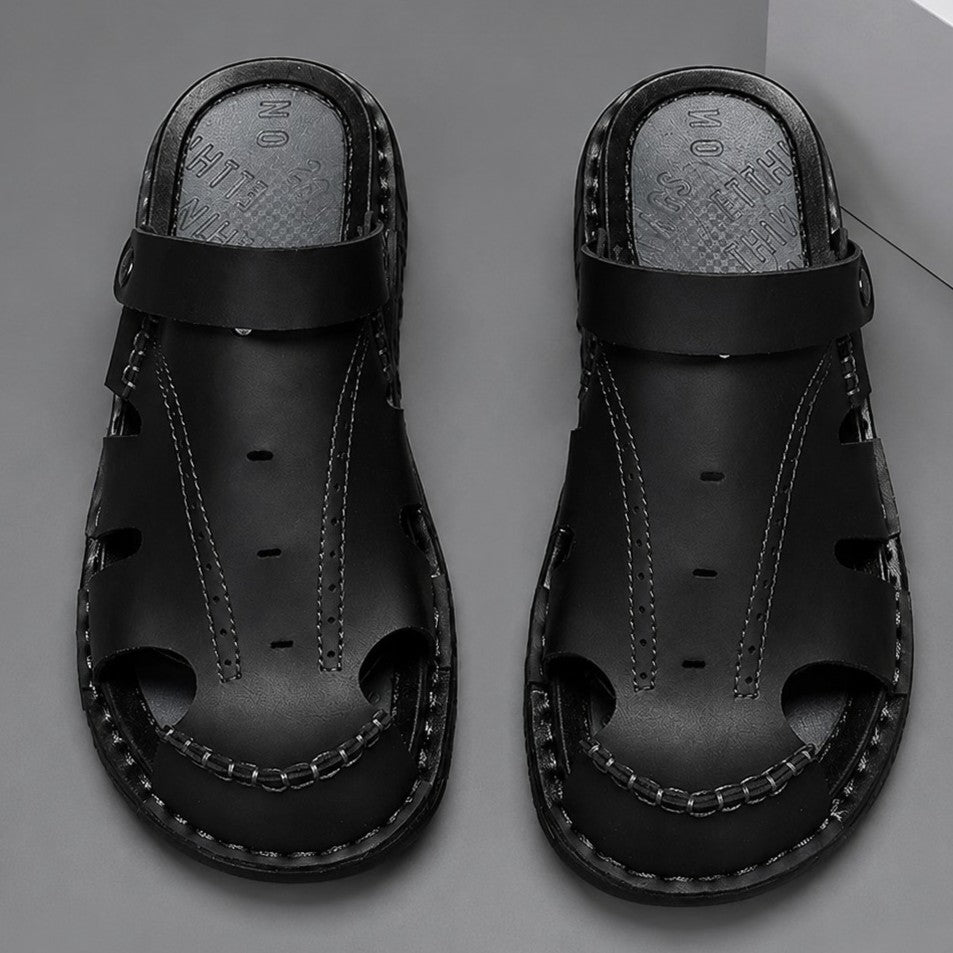 Garrison Leather Closed-Toe Mule