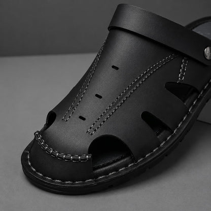 Garrison Leather Closed-Toe Mule
