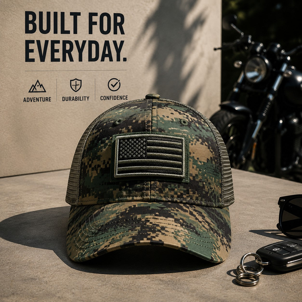 Phantom Flag-Patch Trucker Cap
