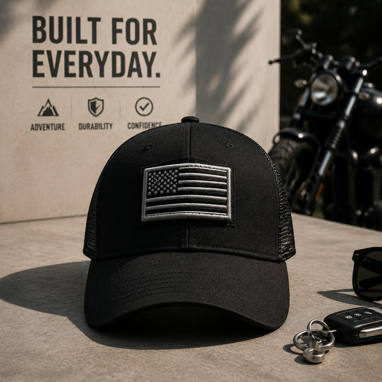 Phantom Flag-Patch Trucker Cap
